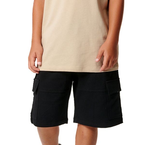 Body Action French Terry Junior Bermuda Shorts 034504-01-Black