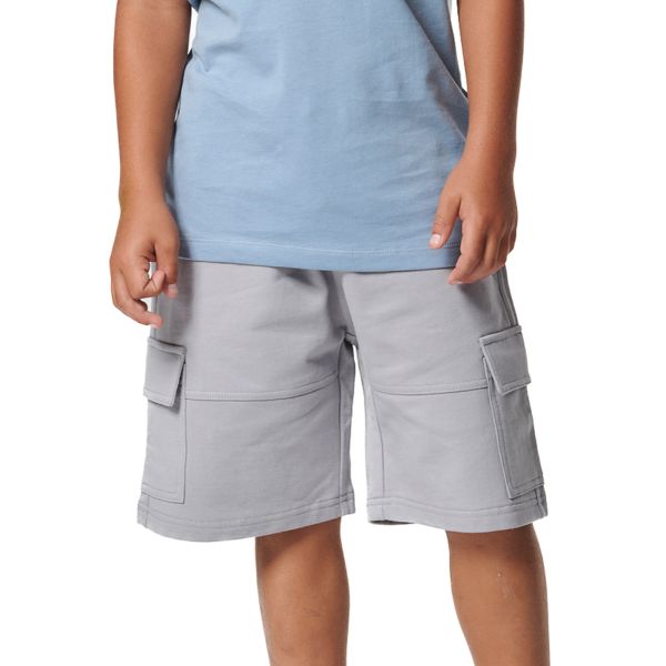 Body Action French Terry Junior Bermuda Shorts 034504-01-SilverGrey