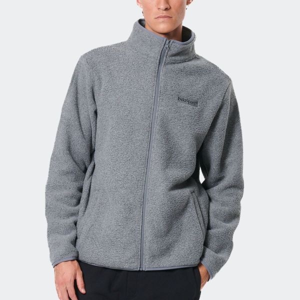 Body Action Full-Zip Sherpa Fleece Men's Jacket 073526-01-PearlGrey