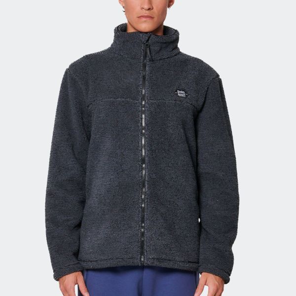 Body Action Bonded Sherpa Fleece Zip-Through Men's Jacket 073533-01-SkyGrey