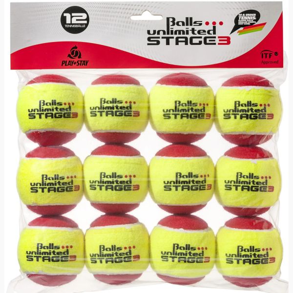 Topspin Unlimited Stage 3 Junior Tennis Balls x 12 TOBUST312ER